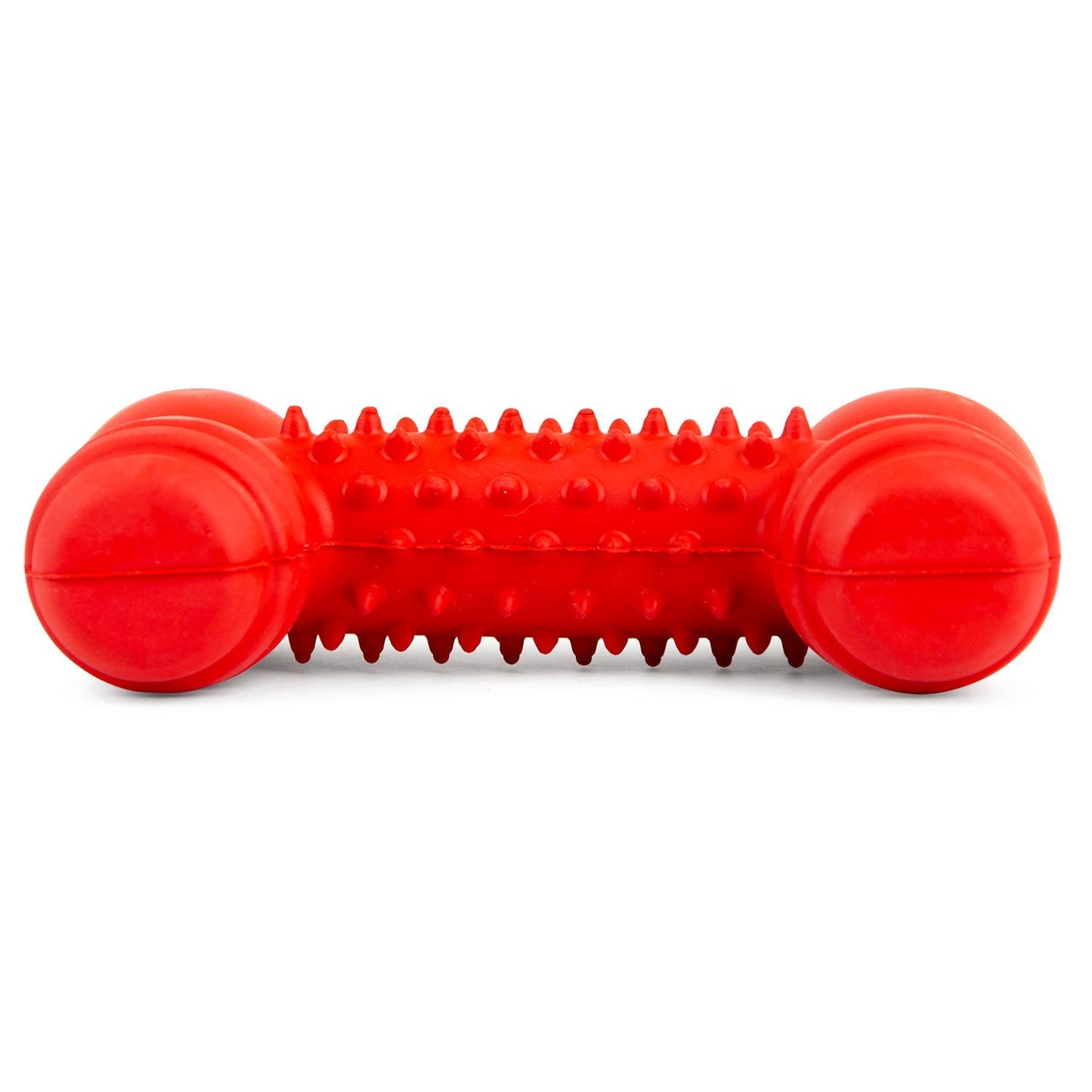 Jeffers Natural Rubber Red Dental Bone Dog Chew Toy for Healthy Chewing Habits