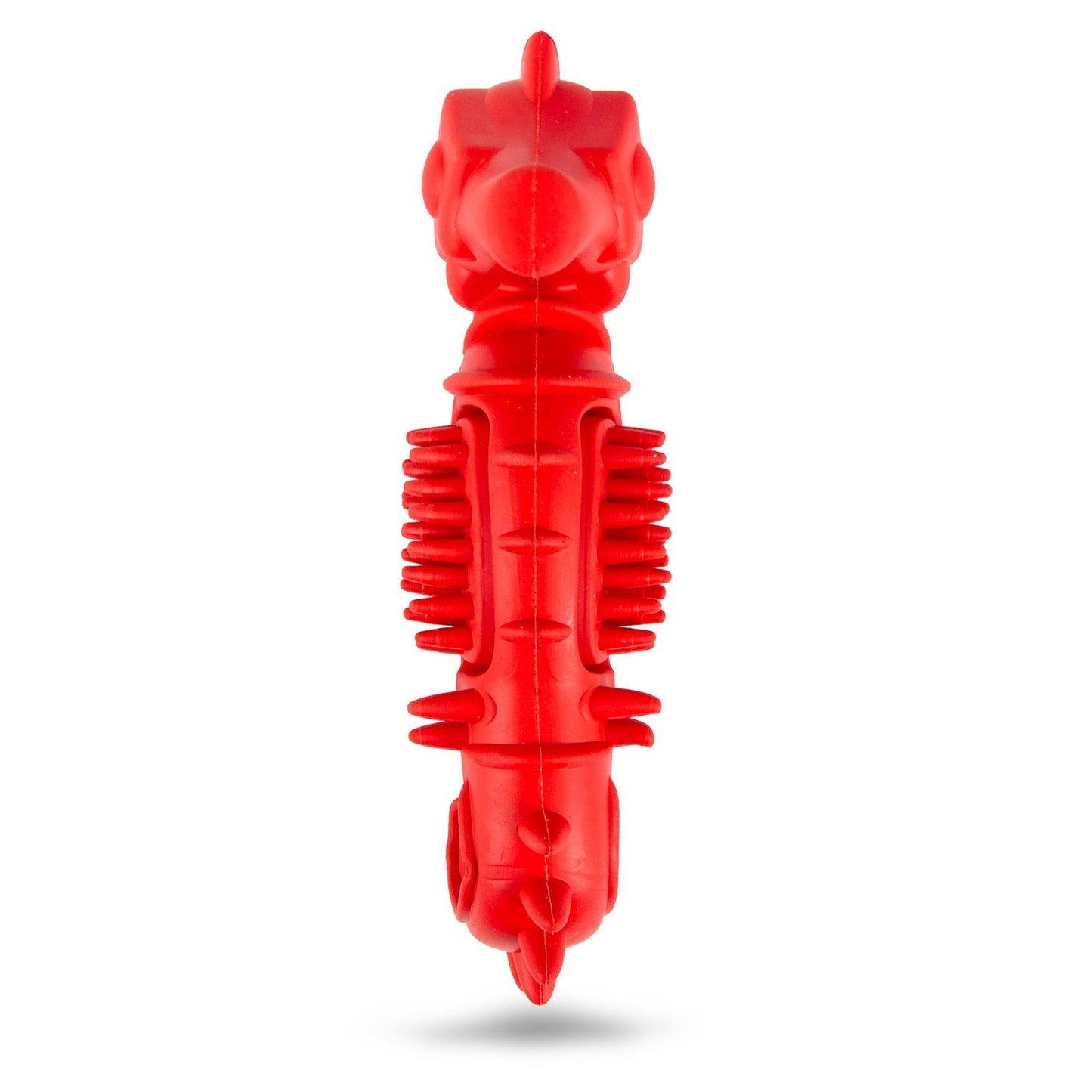 Jeffers Natural Rubber Red Seahorse Dog Dental Chew Toy for Healthy Chewing Habits