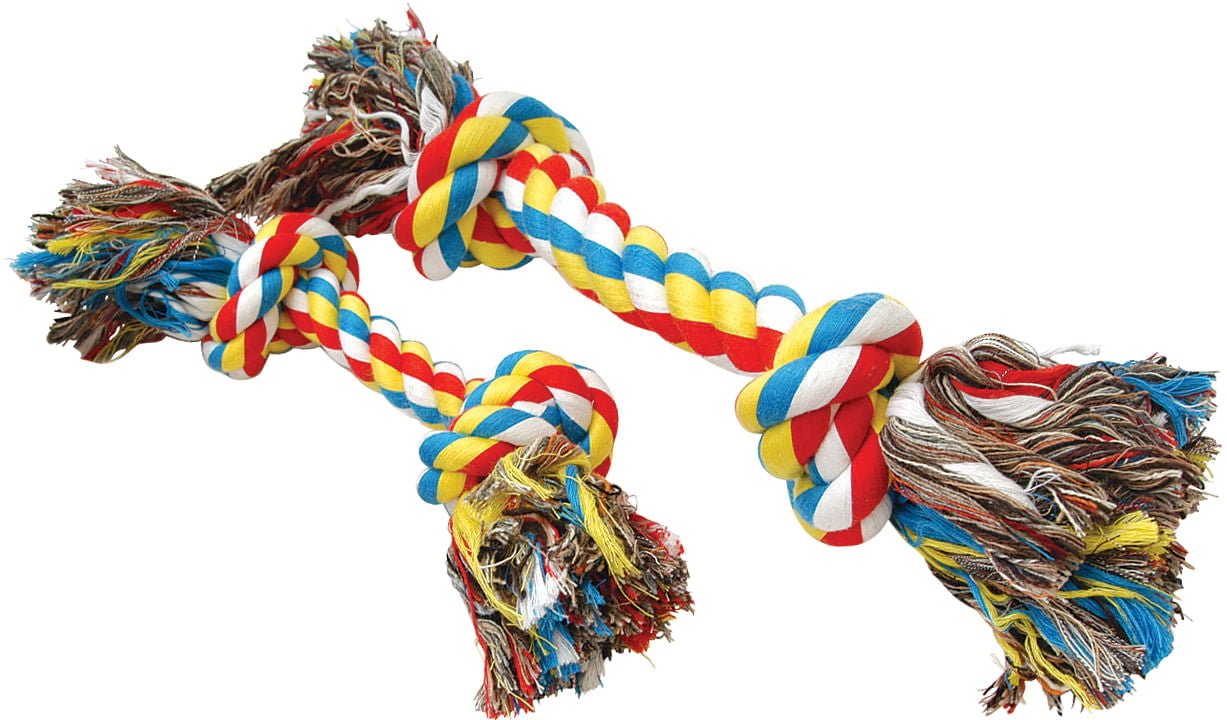 Jeffers Multi-Colored Braided Rope Bone Tug Toy for Dogs