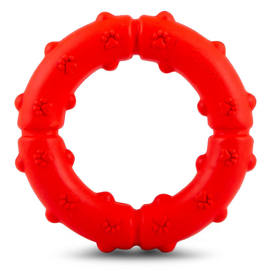 Jeffers Natural Rubber Ring Tugger Dog Toy for Healthy-Chewing Habits
